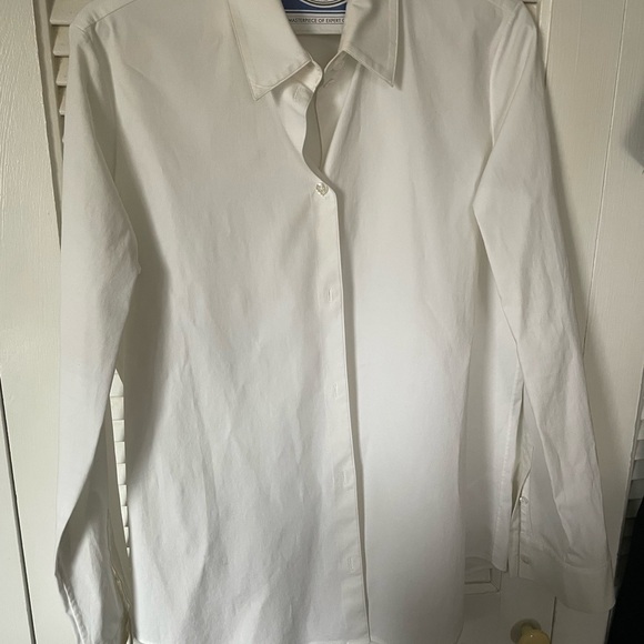 The Row Tops - The Row Classic White Button-Up Shirt